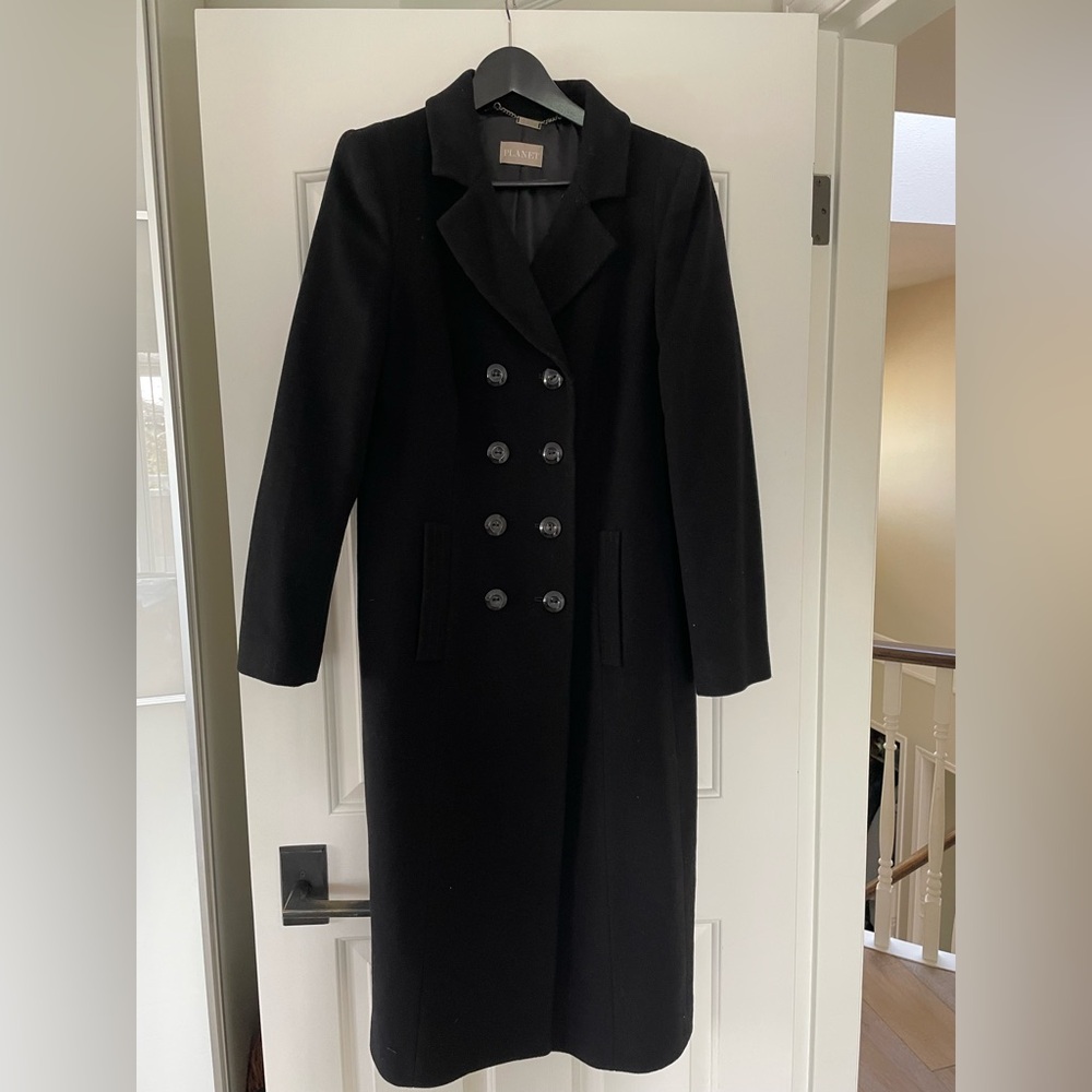 Planet long wool cashmere blend coat size 10